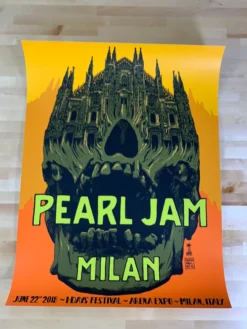 Pearl Jam - 2018 Francesco Francavilla Poster Milan, Italy