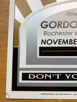 Bob Dylan - 2004 Geoff Gans Poster Rochester, NY Gordon Field House SILVER Varia 12 Bob Dylan - 2004 Geoff Gans Poster Rochester, NY Gordon Field House SILVER Varia