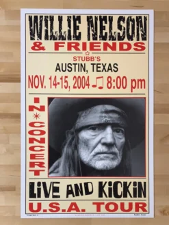 Gig Posters Willie Nelson - 2004 Franks Brothers 11/14-15 Poster Austin, TX
