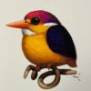 Fat Bird - 2020 Mike Mitchell Poster Rufous-Backed Dwarf Kingfisher 1st Art Prints 1 Fat Bird - 2020 Mike Mitchell Poster Rufous-Backed Dwarf Kingfisher 1st Art Prints