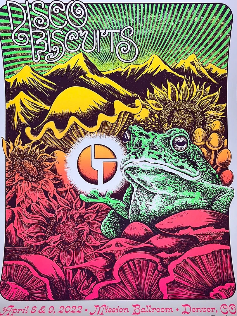 Colorado Disco Biscuits - 2022 Nathaniel Deas Poster Denver, CO Mission 3 Colorado Disco Biscuits - 2022 Nathaniel Deas Poster Denver, CO Mission