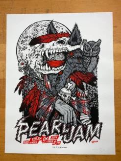 Ames Brothers Pearl Jam - 2014 Ames Design Poster Tulsa, OK BOK Center S/N