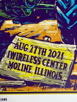 Pearl Jam - 2021 Ian Williams Poster Moline, IL Streaming Event Gig Posters