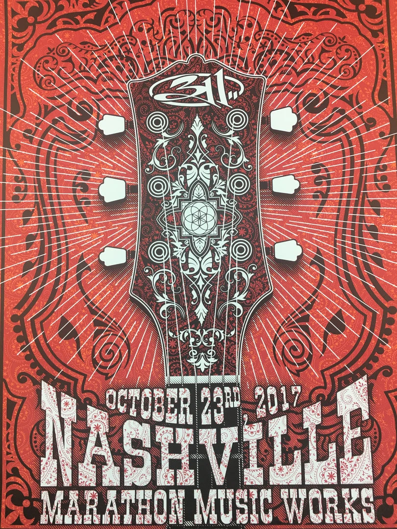 311 - 2017 Derek Hatfield Poster Nashville, TN Marathon Music Works 3 311 - 2017 Derek Hatfield Poster Nashville, TN Marathon Music Works