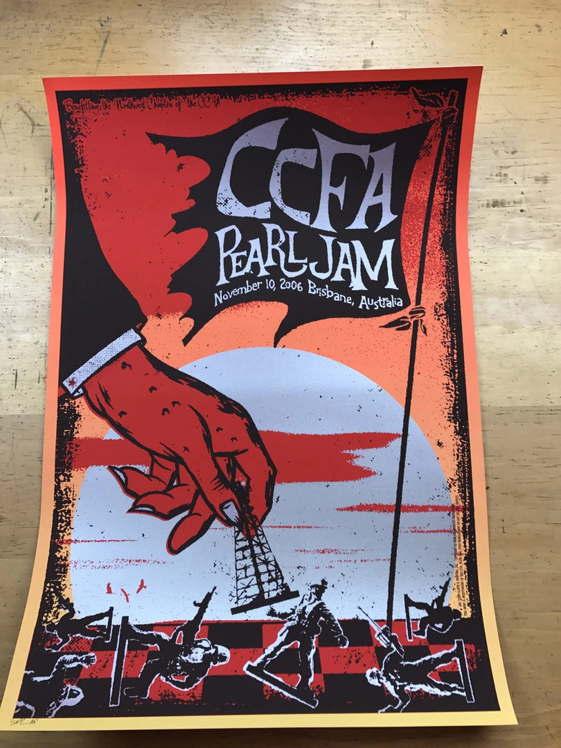 Gig Posters Pearl Jam - 2006 Todd Slater Poster CCFA Australia Hawaii SE SILVER 4 Gig Posters Pearl Jam - 2006 Todd Slater Poster CCFA Australia Hawaii SE SILVER