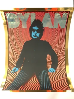 420 Posters Bob Dylan - 2020 Carl Glover Poster Art Print Gold FOIL