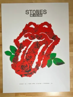 Sold Out Posters Rolling Stones - 2019 Poster No Filter Tour Pasadena, CA