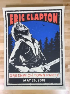 Sold Out Posters Eric Clapton - 2018 Poster Greenwich Town Party Gig Posters