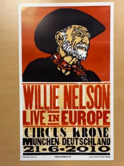 Gig Posters Willie Nelson - 2010 Hatch Show Print 6/21 Poster Munchen, Deutschland