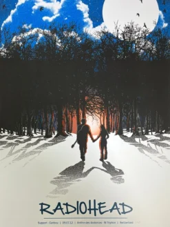 Radiohead - 2012 Joshua Budich Poster St. Triphon, Switzerland 2nd Gig Posters