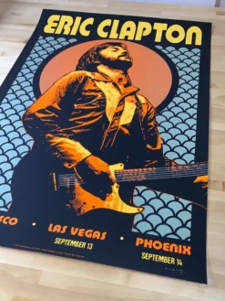 Eric Clapton - 2019 Scrojo Poster USA Tour Vegas, Phoenix, San Fran Gig Posters