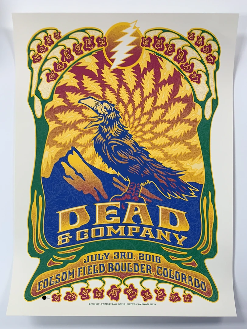 Dead & Company - 2016 Dave Hunter Poster Boulder, CO 7/3 Summer Tour Colorado 4 Dead & Company - 2016 Dave Hunter Poster Boulder, CO 7/3 Summer Tour Colorado