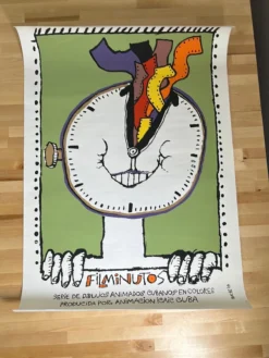 Eduardo Munoz Bachs Movie/TV Posters Filminutos - 1994 Cuban Movie Poster Original Vintage