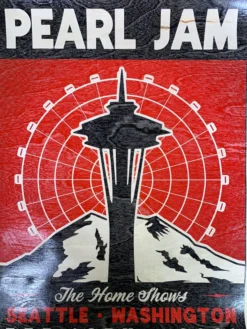 Gig Posters Pearl Jam - 2021 Ian Williams WOOD Ed. Poster Seattle, WA Home Shows