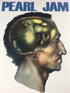 Pearl Jam - 2018 Matt Cunningham Poster Chicago, IL Wrigley Field (Blue Variant)