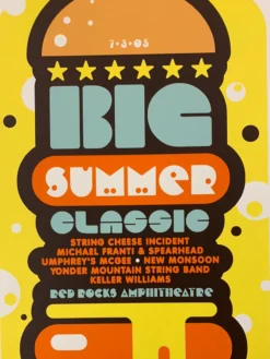 Big Summer Classic (2) - 2005 Ames Brothers Poster Morrison, CO Red Rocks