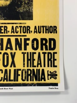 Willie Nelson - 2005 Hatch Show Print 5/4 Poster Hanford, CA Fox Theatre Gig Posters