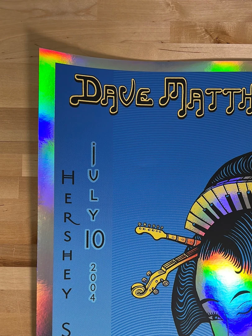 Dave Matthews Band - 2004 EMEK Poster Hershey Park Stadium PA FOIL 4 Dave Matthews Band - 2004 EMEK Poster Hershey Park Stadium PA FOIL