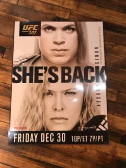 Sold Out Posters UFC 207 Poster Ronda Rousey Vs. Nunes T Mobile Arena PPV