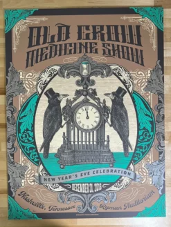 Old Crow Medicine Show - 2016 Status Serigraph Poster Nashville, TN
