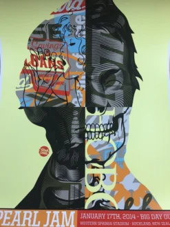 Pearl Jam - 2014 Tristan Eaton Poster Auckland, NZ Big Day Out Gig Posters