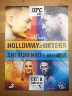 Sold Out Posters UFC 231 2018 Poster Holloway Vs Ortega & Shevchenko Vs Joanna