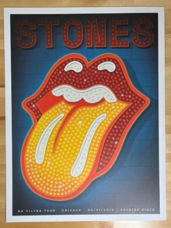 Sold Out Posters Rolling Stones - 2019 Poster Chicago, IL No Filter Tour Soldier Field 6/21