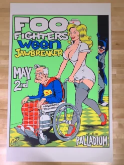 Foo Fighters - 1996 Chris Coop Poster Los Angeles, CA The Palladium Gig Posters