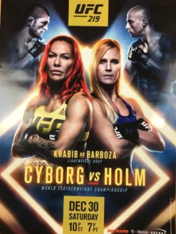 Sold Out Posters UFC 219 - Cyborg Vs Holm Poster MMA Ultimate Fighting Print