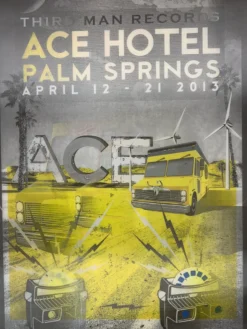 Ace Hotel - 2013 Third Man Records Poster Palm Springs Lenticular Gig Posters