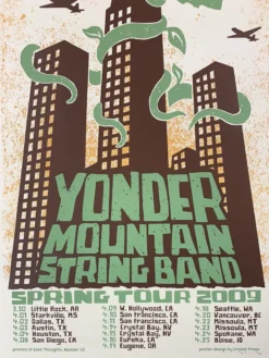 Yonder Mountain String Band - 2009 Cricket Press Poster Spring Tour Gig Posters