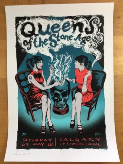 Queens Of The Stone Age - 2008 Justin Hampton Poster Calgary, CAN Calgary Stampe