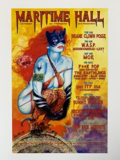 Gig Posters MHP 129 October - 2001 The Artworks Poster Maritime Hall San Fran 1st