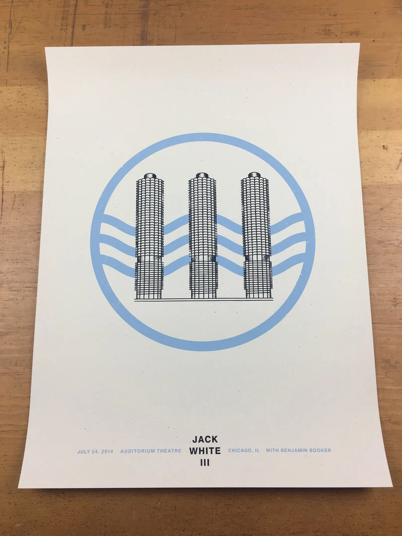 Jack White - 2014 Matthew Jacobson Poster Chicago, IL The Auditorium Theatre 6 Jack White - 2014 Matthew Jacobson Poster Chicago, IL The Auditorium Theatre