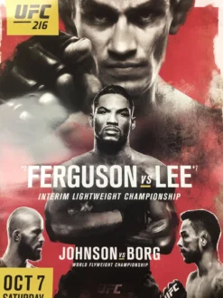 Sold Out Posters UFC 216 - 2017 Poster Ferguson Vs Lee, Johnson Vs Borg