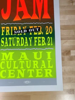 TAZ Gig Posters Pearl Jam - 1998 T.A.Z. Poster Maui, HI Cultural Center Variant