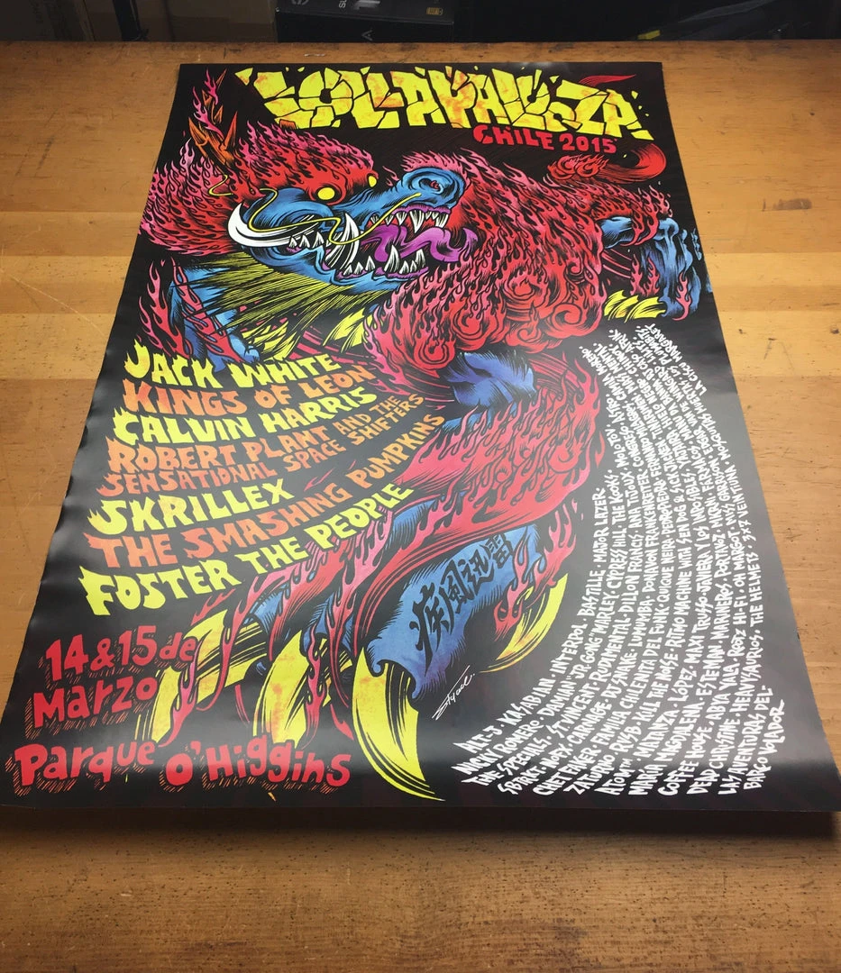 Sold Out Posters Lollapalooza - 2015 Artist Unknown Poster Santiago, CL O'Higgins Park Gig Posters 5 Sold Out Posters Lollapalooza - 2015 Artist Unknown Poster Santiago, CL O'Higgins Park Gig Posters