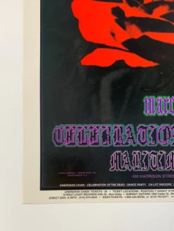 FD/ID 12 Unbroken Chain - 1995 Stanley Mouse Poster Maritime Hall San Fran 1st