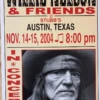 Gig Posters Willie Nelson - 2004 Franks Brothers 11/14-15 Poster Austin, TX 2 Gig Posters Willie Nelson - 2004 Franks Brothers 11/14-15 Poster Austin, TX