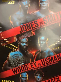 Sold Out Posters UFC 235 2019 Poster Jones Vs Smith, Woodley Vs Usman & Lawler Vs Askren