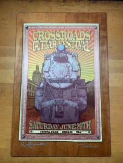 Crossroads Guitar Festival - 2010 Poster Birch Panel Wood Edition Ron Donovan Eric Clapton