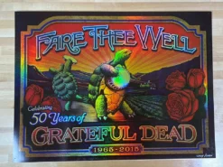 Grateful Dead - 2015 Brian Carroll Poster Fare Thee Well FOIL (pinholes)