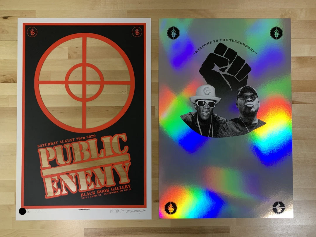 Public Enemy - 2020 Emek Poster Foil With Date The Terrordome, CO Colorado 9 Public Enemy - 2020 Emek Poster Foil With Date The Terrordome, CO Colorado