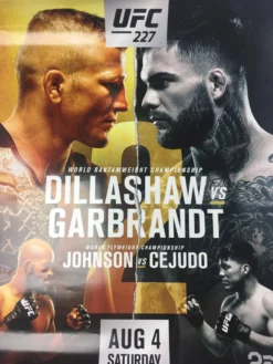Sold Out Posters UFC 227 - 2018 Poster Dillashaw Vs Garbrandt; Johnson Vs. Cejudo