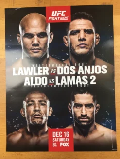 Sold Out Posters UFC Fight Night - 2017 Poster Lawler Vs Dos Anjos, Aldo Vs Lamas 2 7 Sold Out Posters UFC Fight Night - 2017 Poster Lawler Vs Dos Anjos, Aldo Vs Lamas 2