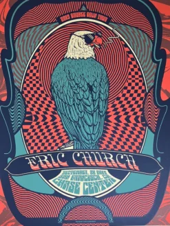 Eric Church - 2019 Status Serigraph Poster San Francisco, CA 1