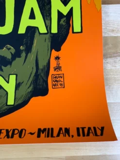 Pearl Jam - 2018 Francesco Francavilla Poster Milan, Italy