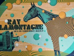 Gig Posters Ray LaMontagne - 2016 Status Serigraph Poster Brooklyn, NY