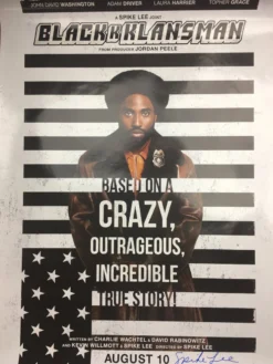 BlacKkKlansman - 2018 Ron Stallworth Poster Signed By Spike Lee