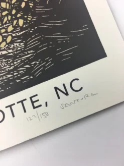 Ray LaMontagne - 2016 Justin Santora Poster Charlotte, NC Metro Credit Amphithea